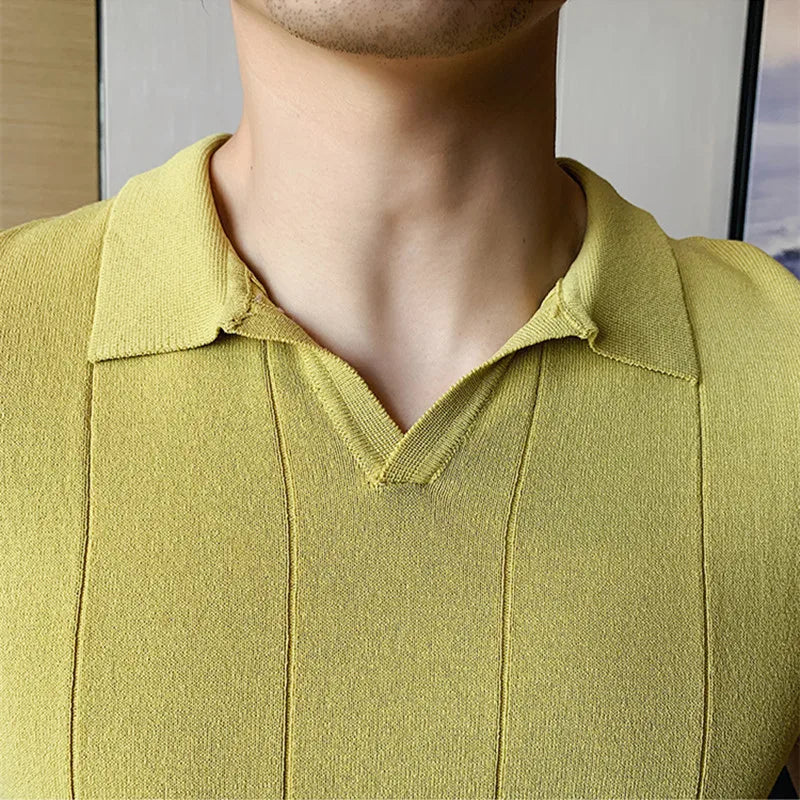 Heritage Threads- Knitted Polo Shirt